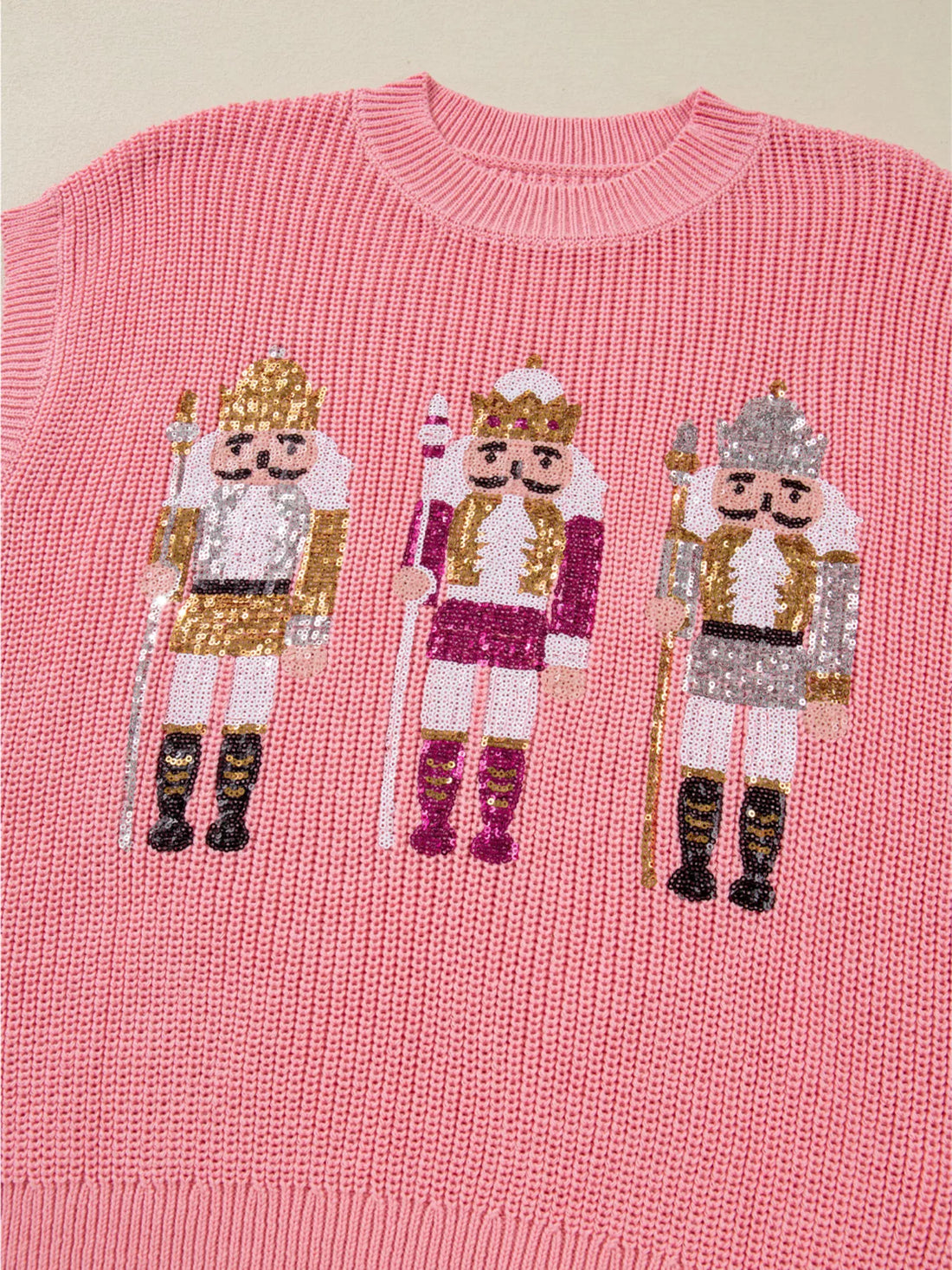 Nutcracker Sequin Short Sleeve Sweater Vest 