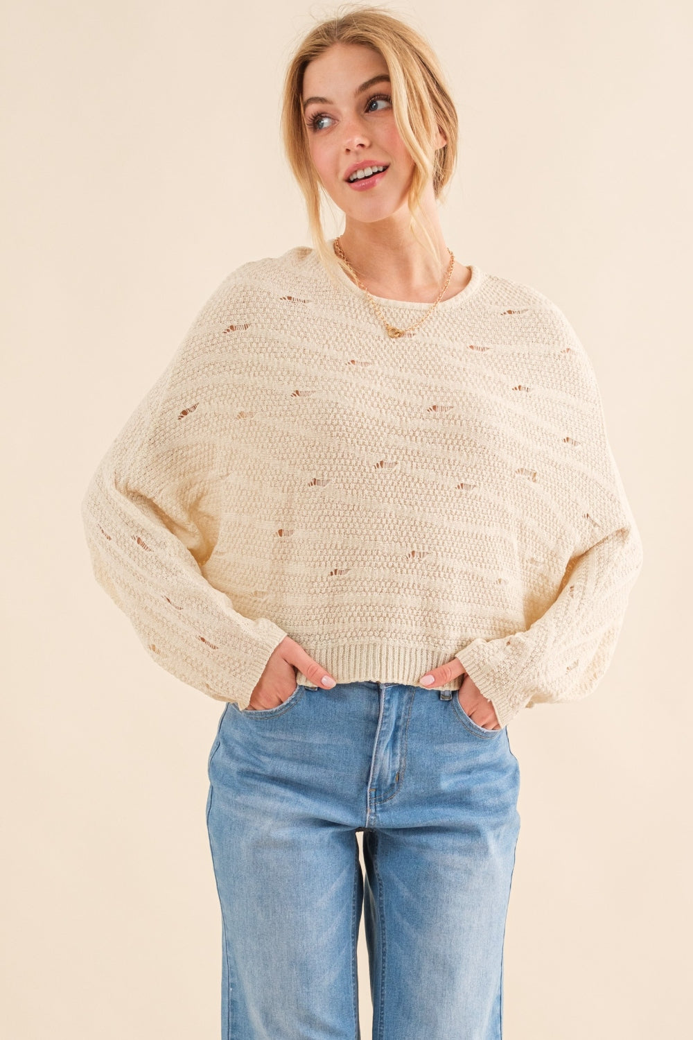 And The Why Dolman Sleeves Sweater 