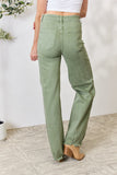 RISEN Full Size Raw Hem Wide-Leg Jeans 