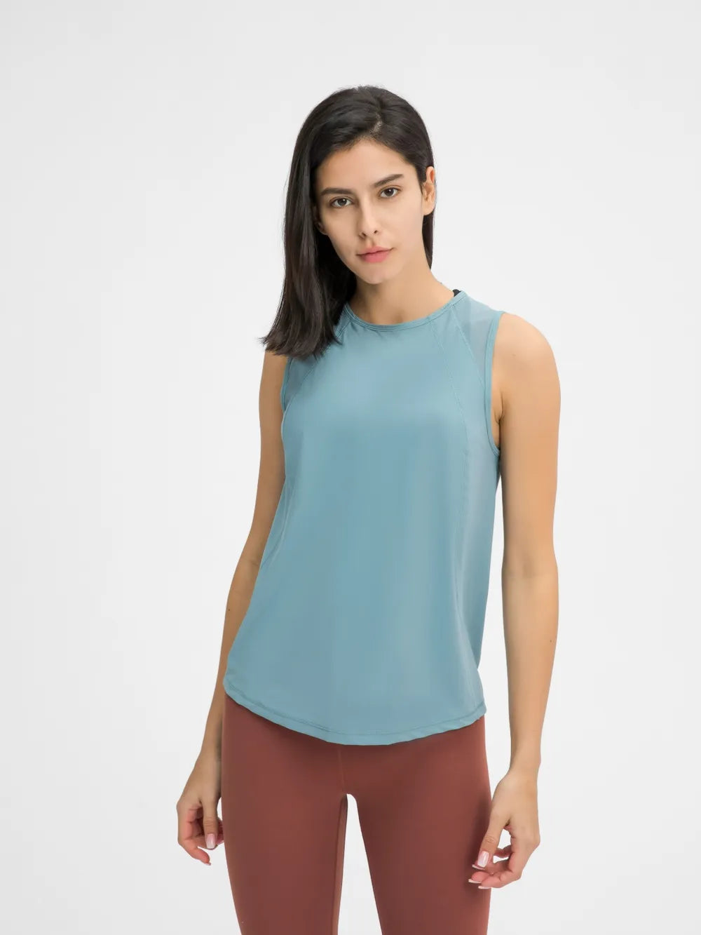 Millennia Cutout Back Round Neck Active Tank 