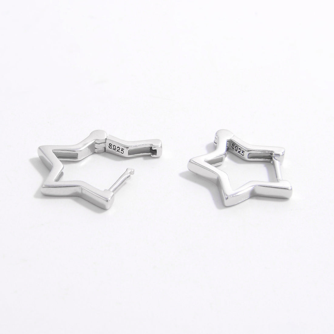 925 Sterling Silver Star Earrings 