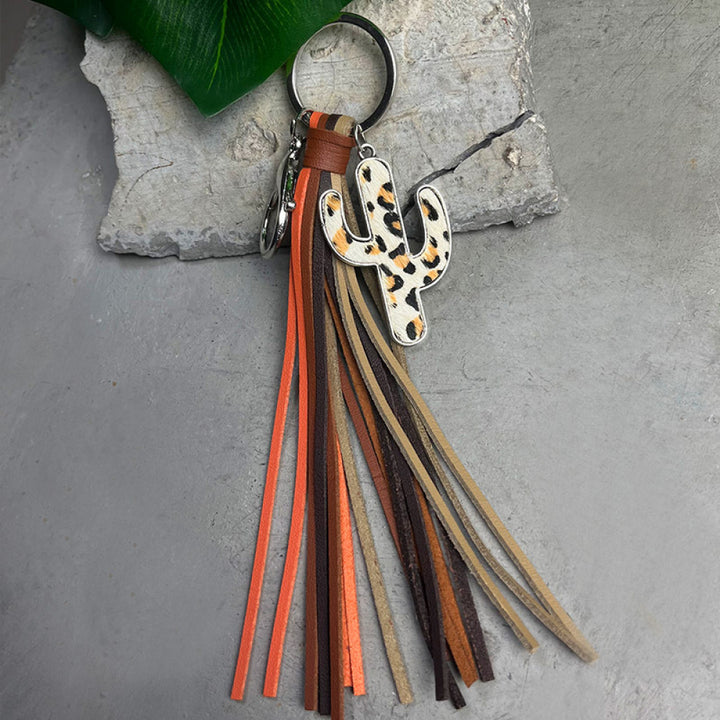 Cactus Keychain with Tassel 