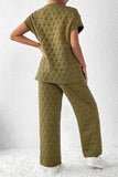 Short Sleeve Top and Pocketed Pants Lounge Set Lingerie & Nightwear
