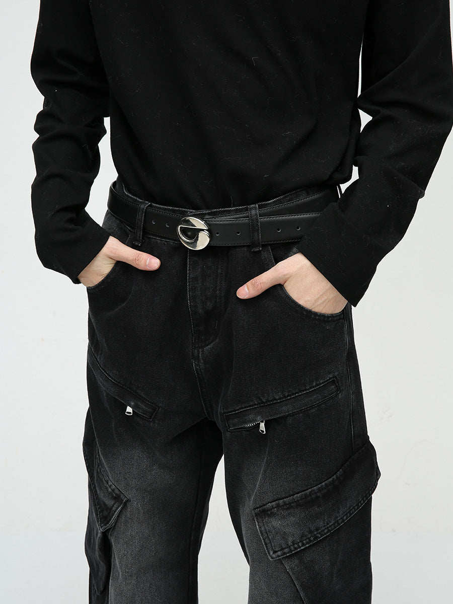 Baggy Jeans with Cargo Pockets 