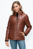 How Dare U Pocketed Zip Up Puffer Jacket with Removable Hood 