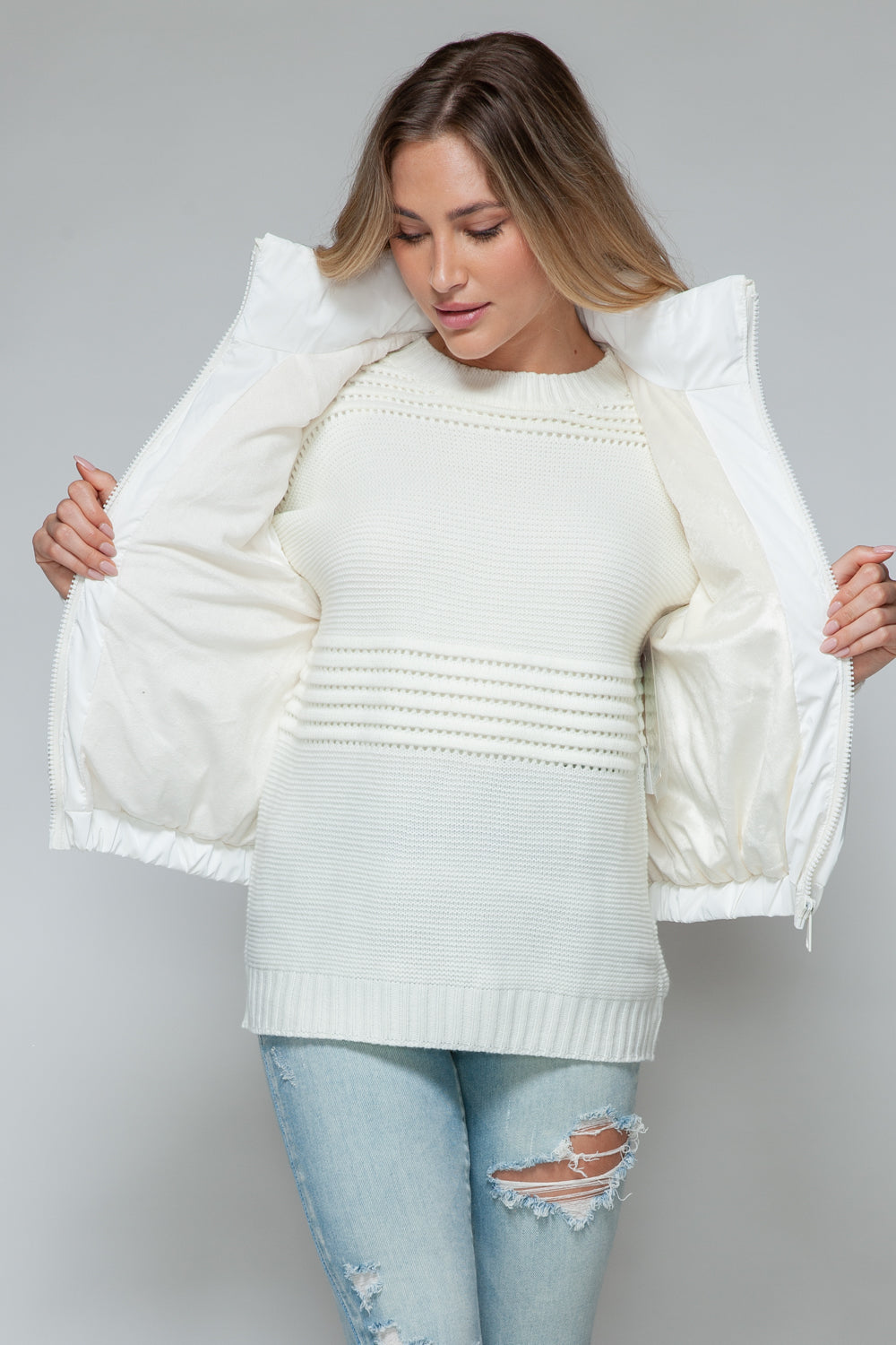 Snobbish Fine Fur Lining Quilted Vest 