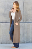 Basic Bae Full Size Open Front Long Sleeve Cover Up 