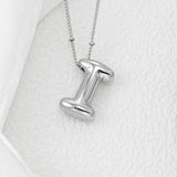 Copper Bubble Letter Pendant Necklace 