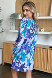 Double Take Full Size Floral Long Sleeve Romper with Pockets 