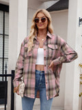Mandy Plaid Button Up Long Sleeve Shirt 