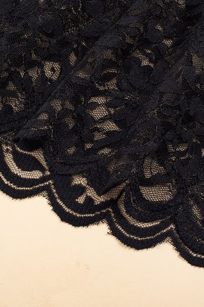 Lace Ruffled Wide Strap Midi Dress Dresses