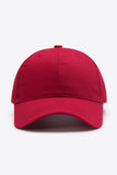 Plain Adjustable Cotton Baseball Cap 