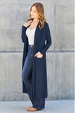 Basic Bae Full Size Open Front Long Sleeve Cover Up 