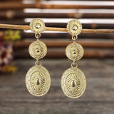 Vintage Alloy Dangle Earrings 