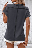 Mandy Striped Round Neck Short Sleeve T-Shirt 