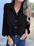 Full Size Collared Neck Long Sleeve Shirt 