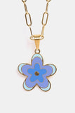 Flower Pendant Stainless Steel Necklace 