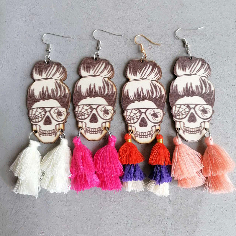 Spider Grandma Tassel Detail Dangle Earrings 