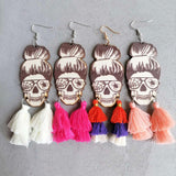 Spider Grandma Tassel Detail Dangle Earrings 