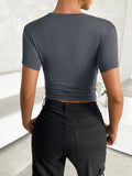 Devine Round Neck Short Sleeve T-Shirt 