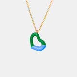 Heart Pendant Titanium Steel Necklace 