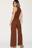 Basic Bae Full Size Ribbed Tank and Wide Leg Pants Set 