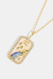 Rhinestone Constellation Pendant Copper Necklace 