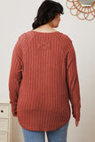 Basic Bae Full Size Ribbed Thumbhole Sleeve T-Shirt 