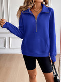Ivy Lane Half Zip Raglan Sleeve Sweatshirt 