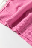 Exposed Seam Contrast Long Sleeve Sweatshirt 