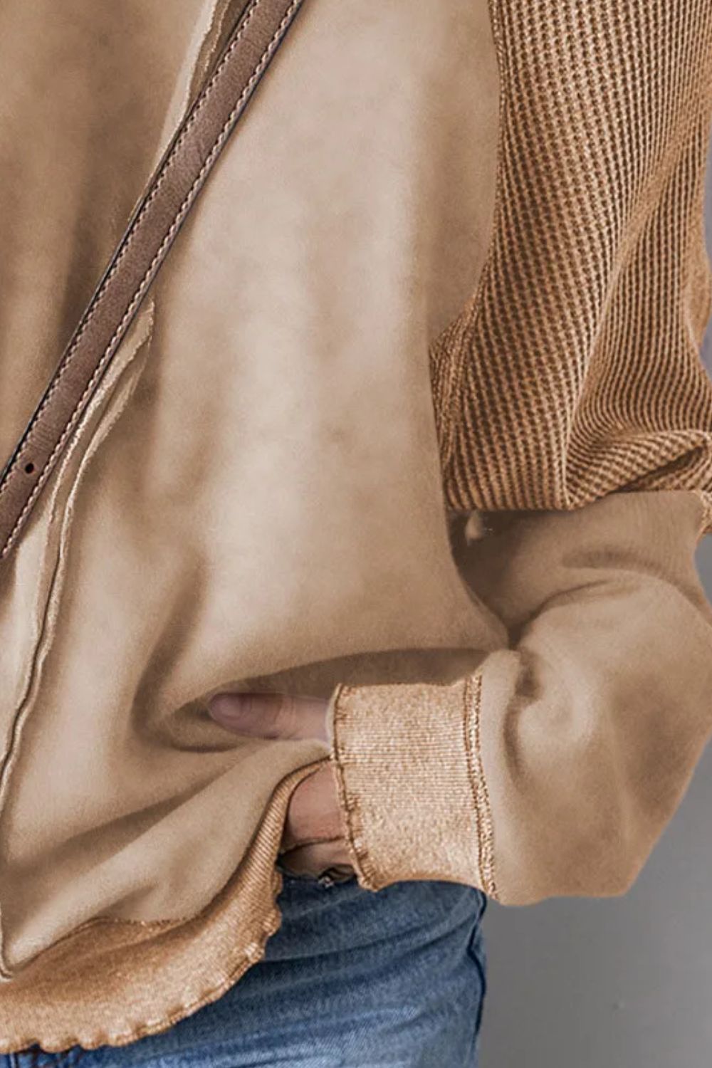 Exposed Seam Long Sleeve Sweatshirt 