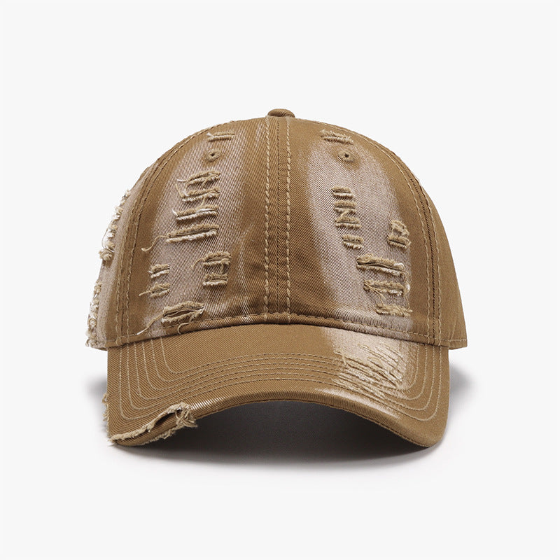 Distressed Adjustable Cotton Baseball Cap 