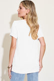 Basic Bae Bamboo Full Size V-Neck High-Low T-Shirt 