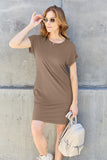 Basic Bae Full Size Round Neck Short Sleeve Dress with Pockets 