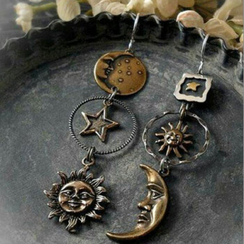 Star, Sun, and Moon Earrings 