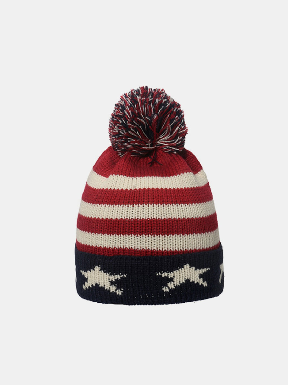 Roll Rim US Flag Knit Hat 