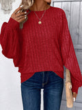 Plus Size Round Neck Batwing Sleeve T-Shirt 