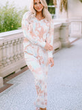 Printed Long Sleeve Top and Wide Leg Pants Lounge Set Lingerie & Nightwear