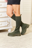WILD DIVA Footwear Knee High Platform Sock Boots 