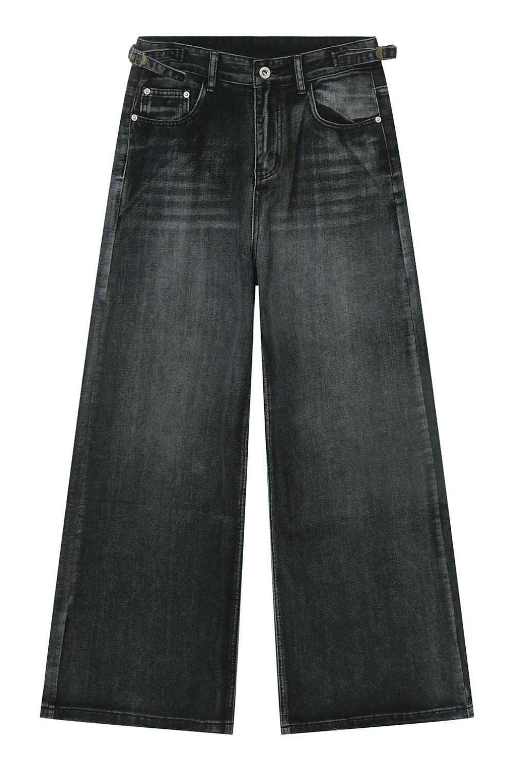Wide Leg Jeans with Pockets 