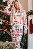 Christmas Element Round Neck Top and Pants Lounge Set Lingerie & Nightwear