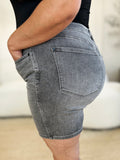 Judy Blue Full Size High Waist Washed Denim Shorts 