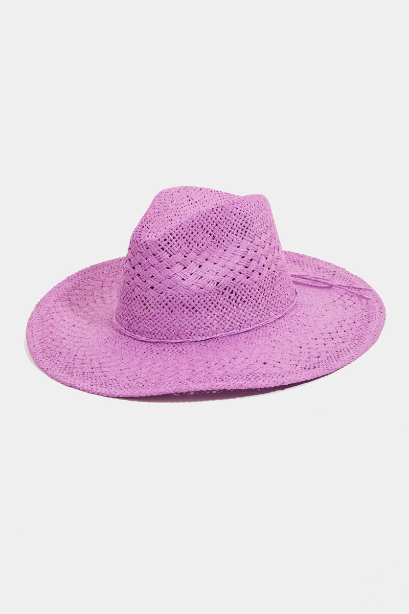 Fame Straw Braided Sun Hat 