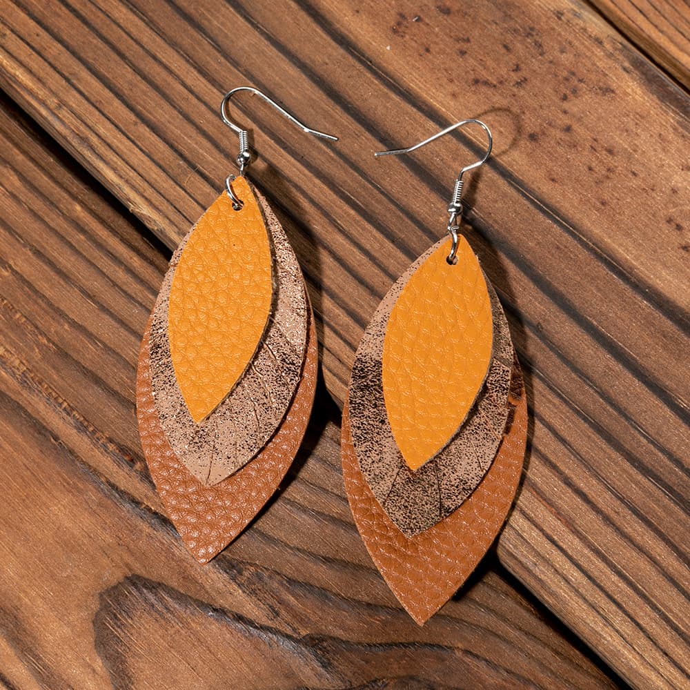 PU Leather Drop Earrings 