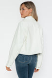 Snobbish Snap Down Long Sleeve PU Leather Jacket 