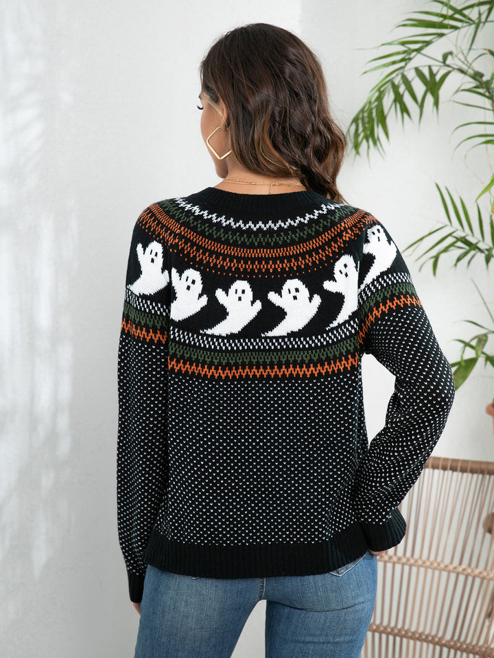Ghost Button Up Long Sleeve Cardigan 