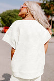 Gray Textured Loose Fit T Shirt and Drawstring Pants Set Two Piece Sets/Pant Sets