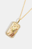 Rhinestone Constellation Pendant Copper Necklace 