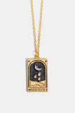 Tarot Card Pendant Stainless Steel Necklace 