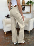 Judy Blue Full Size High Waist Distressed Wide Leg Jeans 